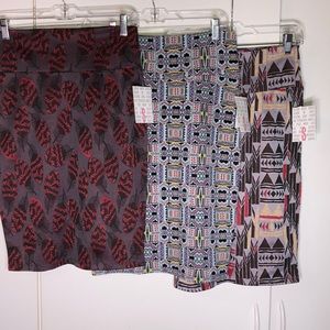 Lot of 3 LuLaRoe Cassie Skirts Small